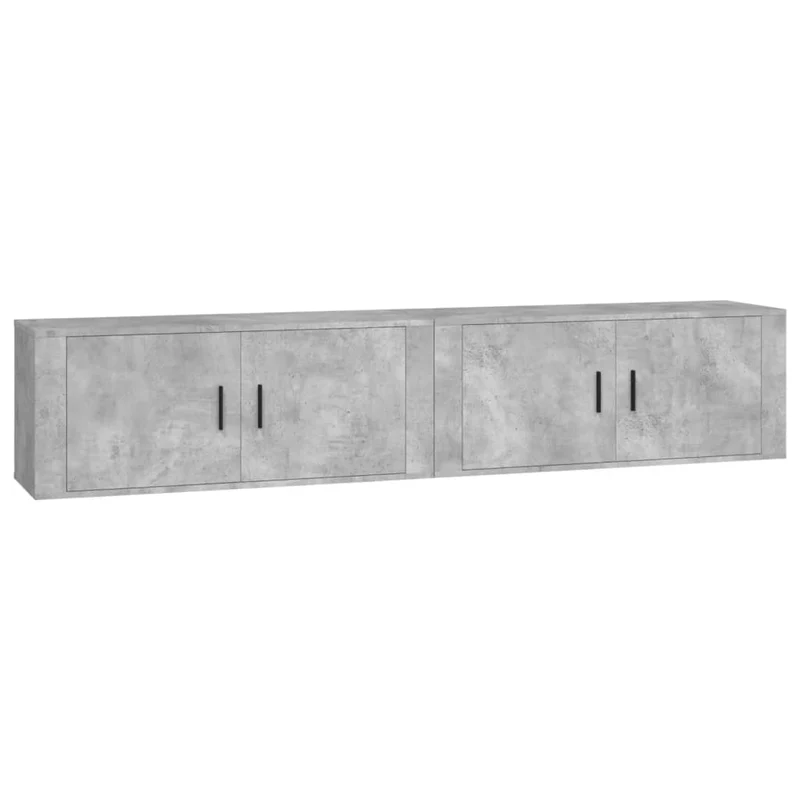 Meubles TV muraux multimédia étagère télévision buffet téléviseur salle à manger salon chambre 2 pièces 100 x 34,5 x 40 cm gris 02_0028901
