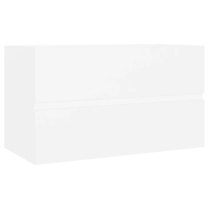 Armoire d'évier moderne rangement salle de bain 80 x 38,5 x 45 cm en bois d'ingénierie blanc 02_0047817