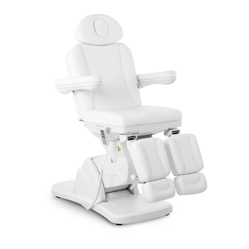 Fauteuil de pédicure professionnel électrique acier inoxydable synthétique blanc 14_0001647