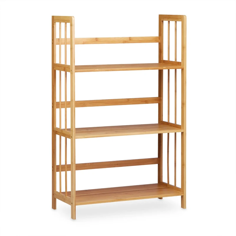 Etagère 3 niveaux rangement salle de bain cuisine 90 x 30 x 100 cm en bambou naturel 13_0003333