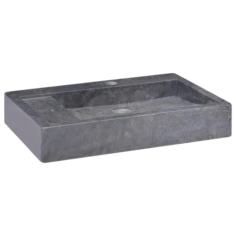 Lavabo de salle d'eau vasque à poser de toilette lave-mains de salle de bain lavabo de salle d'eau maison intérieur 58 x 39 marbre noir 02_0002804
