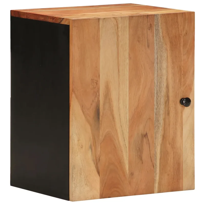 Armoire murale de salle de bain rangement bois acacia 38 x 33 x 48 cm design naturel en bois acacia 02_0047128