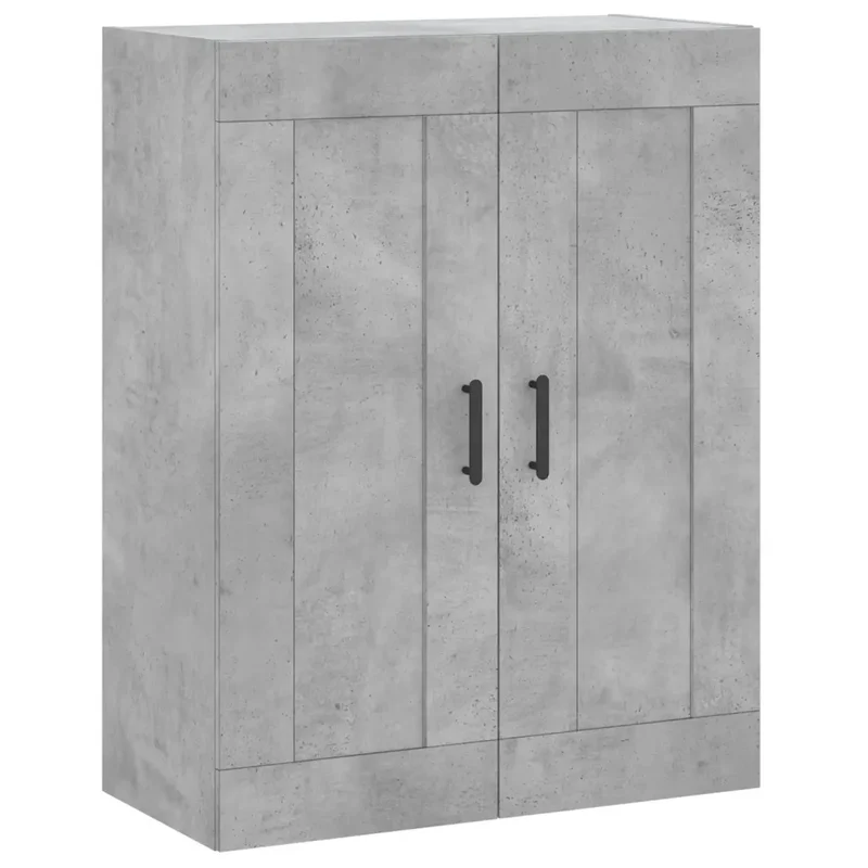 Armoire murale élégante de rangement 69,5 x 34 x 90 cm design moderne pour salon chambre en bois gris béton 02_0048920