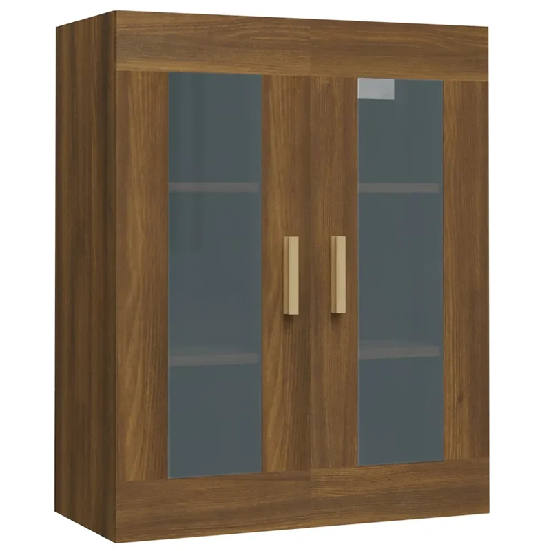 Armoire murale suspendue pratique design élégant 69,5 x 34 x 90 cm en bois d'ingénierie chêne marron 02_0048318