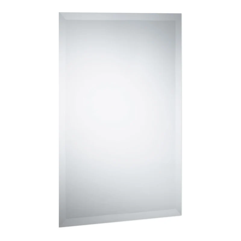 Miroir mural rectangulaire sans cadre 40 x 60 cm design épuré idéal salle de bain entrée en verre transparent 13_0010429