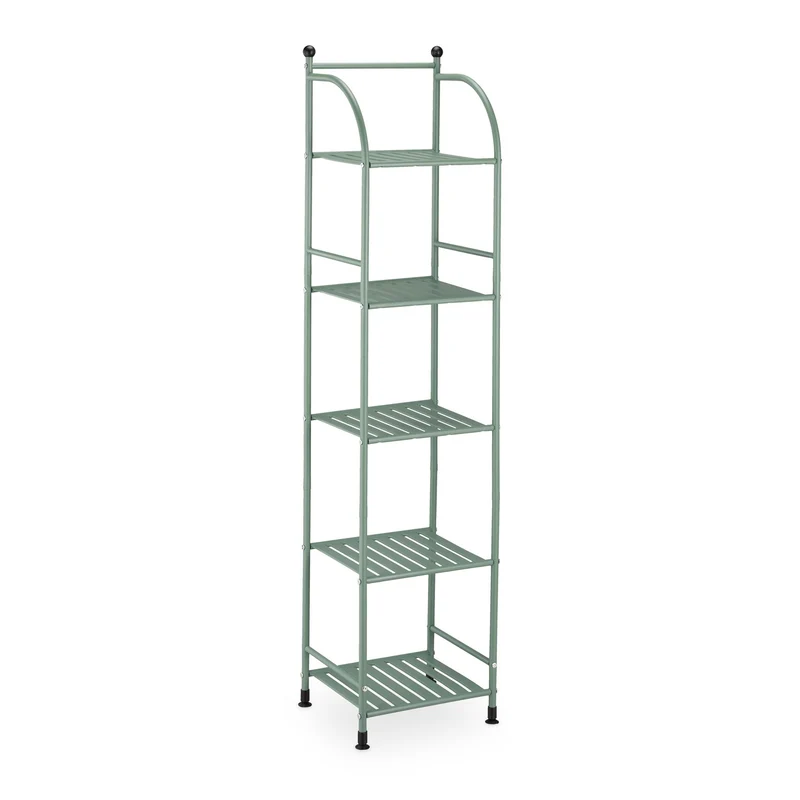 Étagère verticale polyvalente pour salle de bain cuisine salon 145 x 33 x 28 cm en métal noir 13_0011509