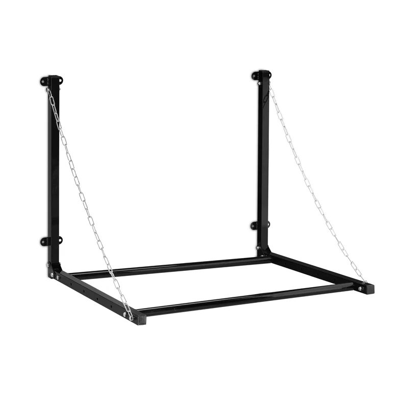 Etagère murale pliable pour roues de voiture 4 roues 60 x 30 x 20 cm en acier noir 13_0009349