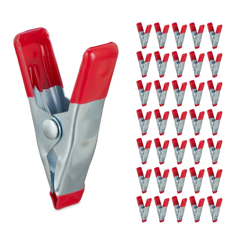 Lot de 36 pinces à ressort robustes pour bricolage fixation modèle 5 x 3 x 1,5 cm en fer noir 13_0009153