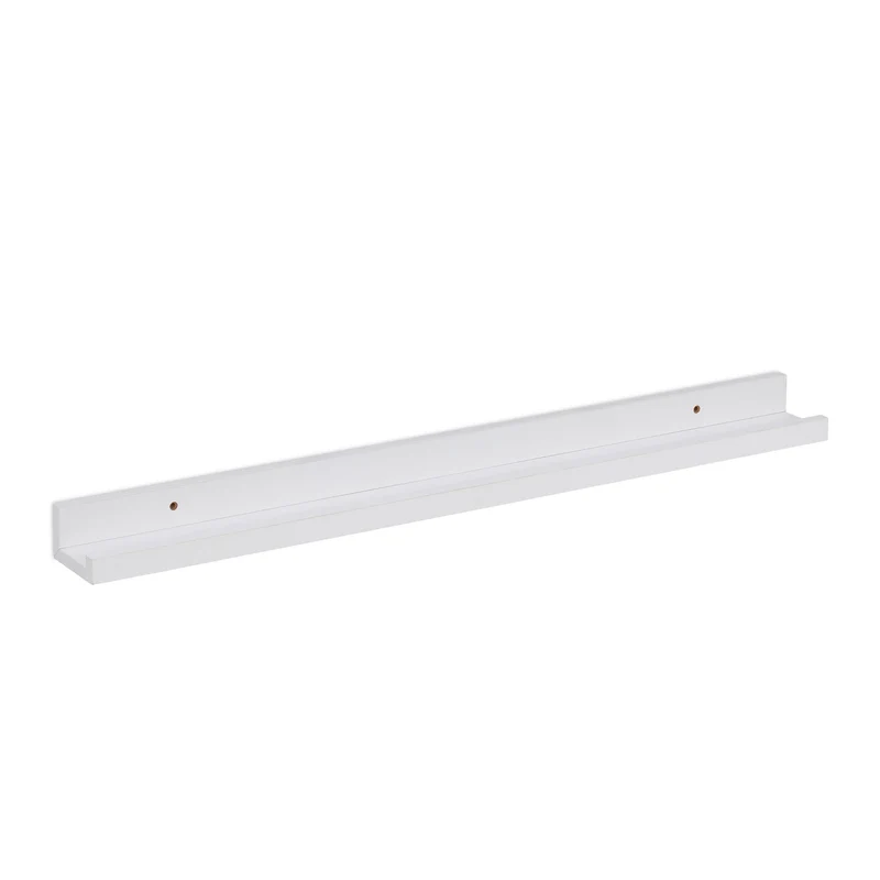 Support mural étagère polyvalente 80 x 20 x 15 cm finition mate déco contemporaine en bois blanc 13_0012754