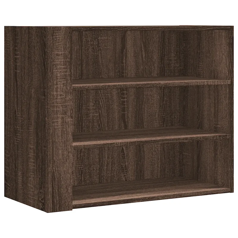 Armoire murale moderne rangement pratique 75 x 35 x 60 cm en bois d'ingénierie marron 02_0049560