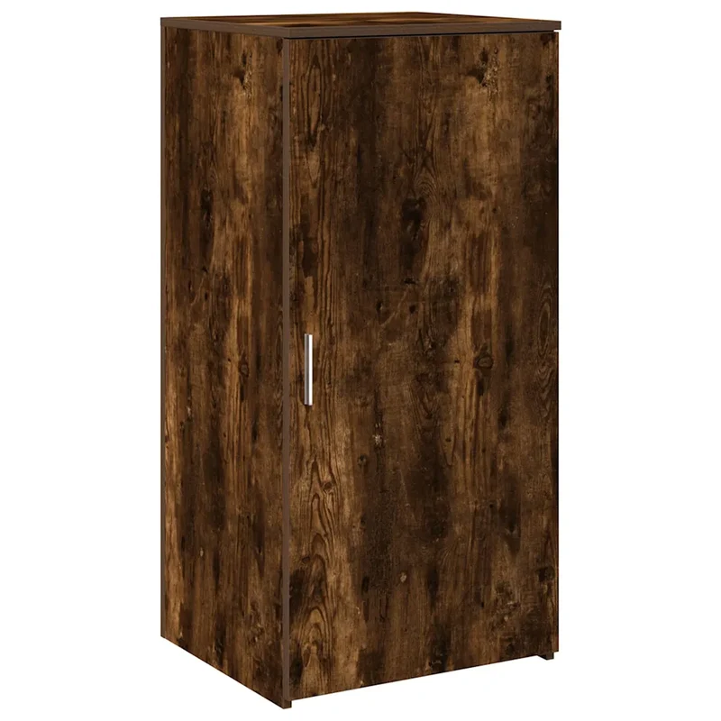 Armoire de rangement chêne fumé 50 x 45 x 103 cm praticité moderne usage bureau en bois d'ingénierie chêne fumé 02_0051215
