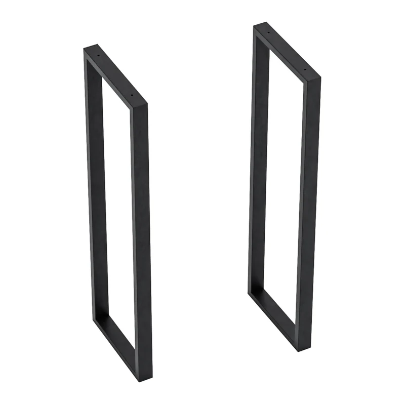 Set de 2 pieds de table acier 87 x 27 x 4 cm noir 03_0010592