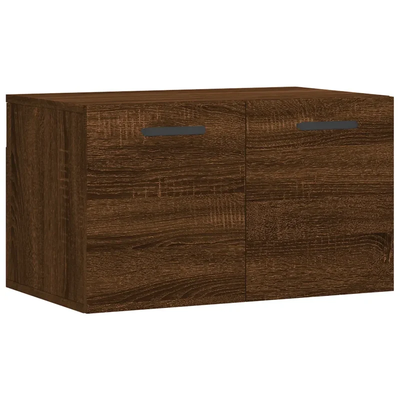 Armoire murale rangement décoratif pratique 60 x 36,5 x 35 cm en bois d'ingénierie marron 02_0048848