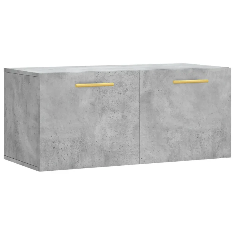 Armoire murale design moderne rangement pratique 80 x 36,5 x 35 cm en bois d'ingénierie gris béton 02_0048858