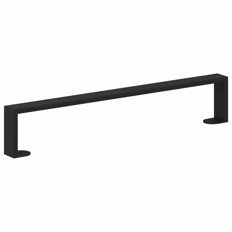 Lot de 2 pieds de meuble métal noir design contemporain 546 x 40 x 10 cm support durable en fer noir 02_0052007
