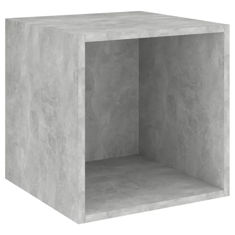Armoire murale élégante pratique pour rangement 37 x 37 x 37 cm en bois d’ingénierie gris béton 02_0047848