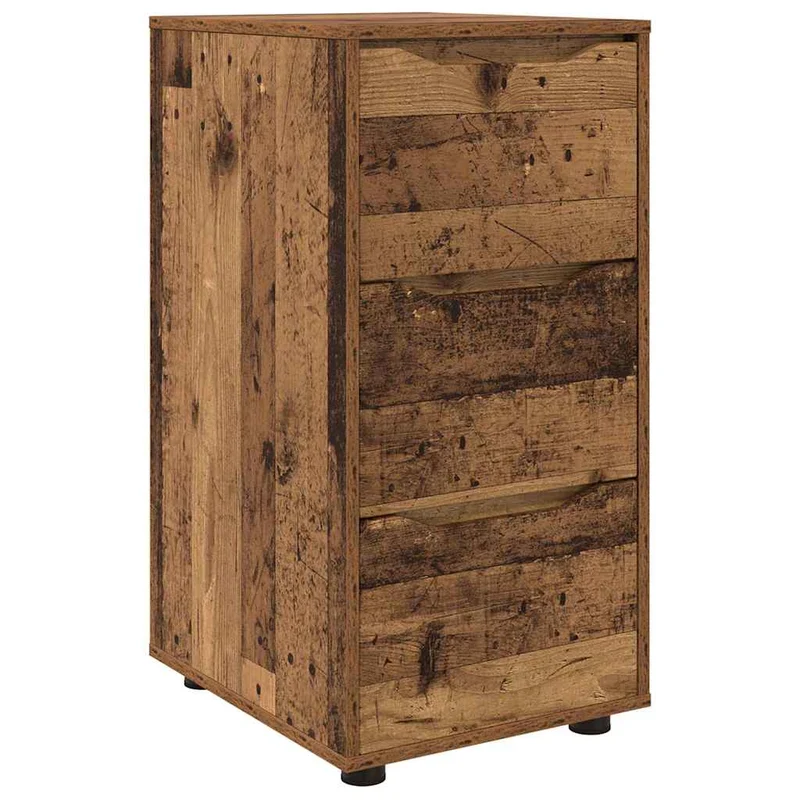 Armoire de rangement moderne avec tiroirs ajustables 40 x 48 x 81 cm en bois d'ingénierie bois ancien 02_0054649