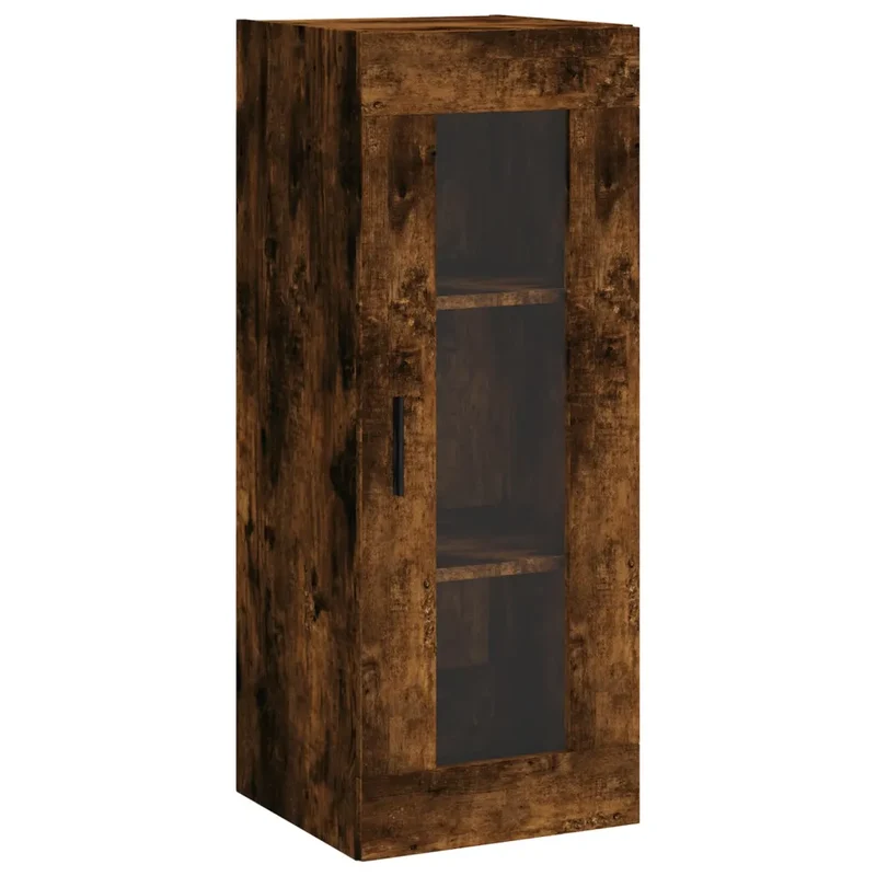 Armoire murale élégante avec grand espace de rangement 34,5 x 34 x 90 cm en bois d'ingénierie chêne fumé 02_0048693