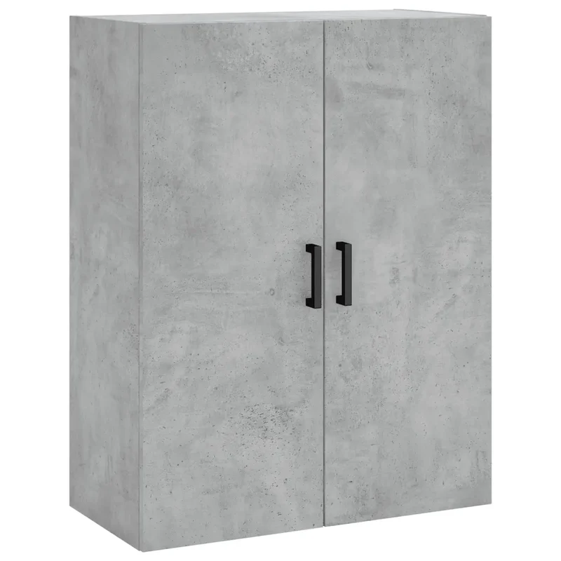 Armoire murale design pratique rangement 69,5 x 34 x 90 cm en bois d'ingénierie gris béton 02_0048583