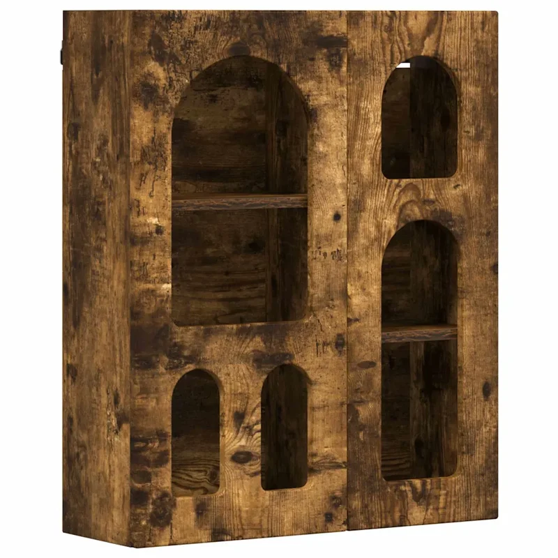 Armoire suspendue moderne rangement pratique 59 x 20 x 71 cm en bois d'ingénierie chêne fumé 02_0054787