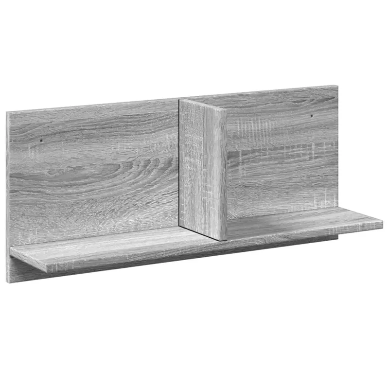 Armoire murale flottante 70 x 16,5 x 30 cm gain de place pratique style contemporain en bois d'ingénierie gris 02_0050582