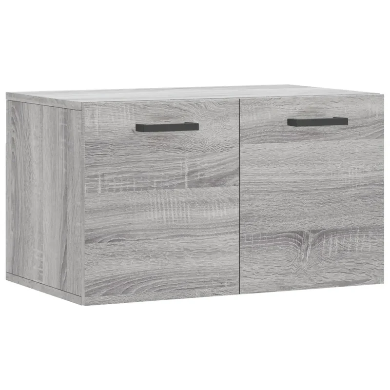 Armoire murale pratique rangement décoratif 60 x 36,5 x 35 cm en bois d'ingénierie gris 02_0048842