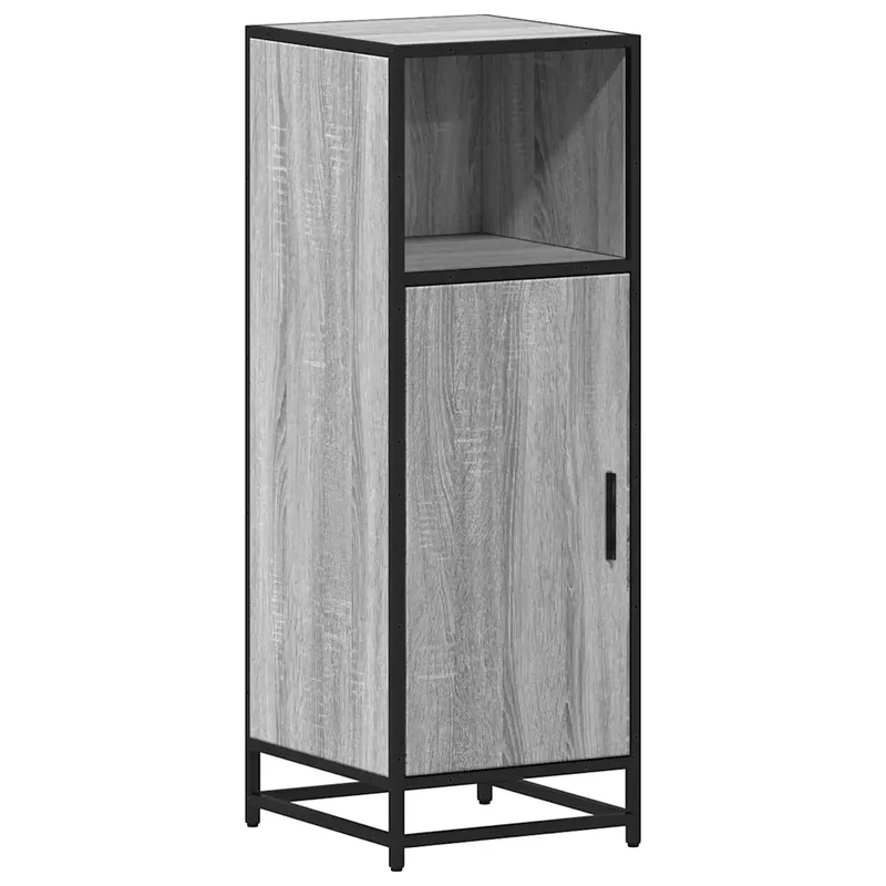 Armoire de salle de bain industrielle 35 x 37,5 x 100 cm grand rangement durable en bois gris 02_0049637
