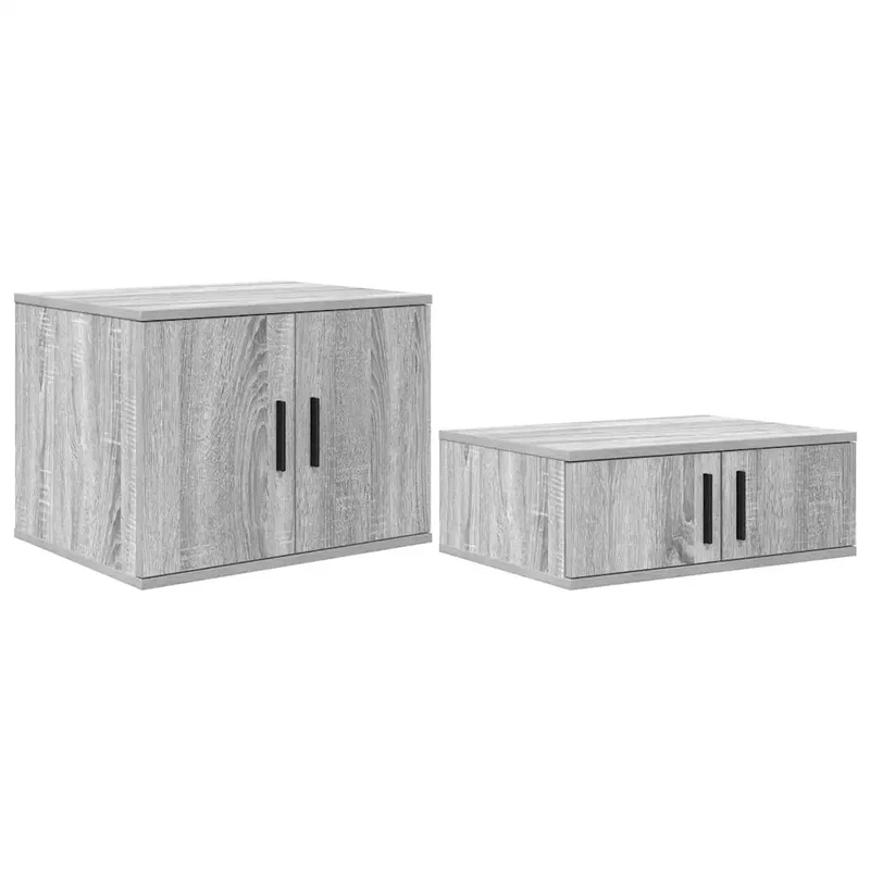 Armoire de rangement 2 pcs moderne minimaliste salon salle à manger 103 x 41 x 40 cm en bois gris sonoma 02_0052131
