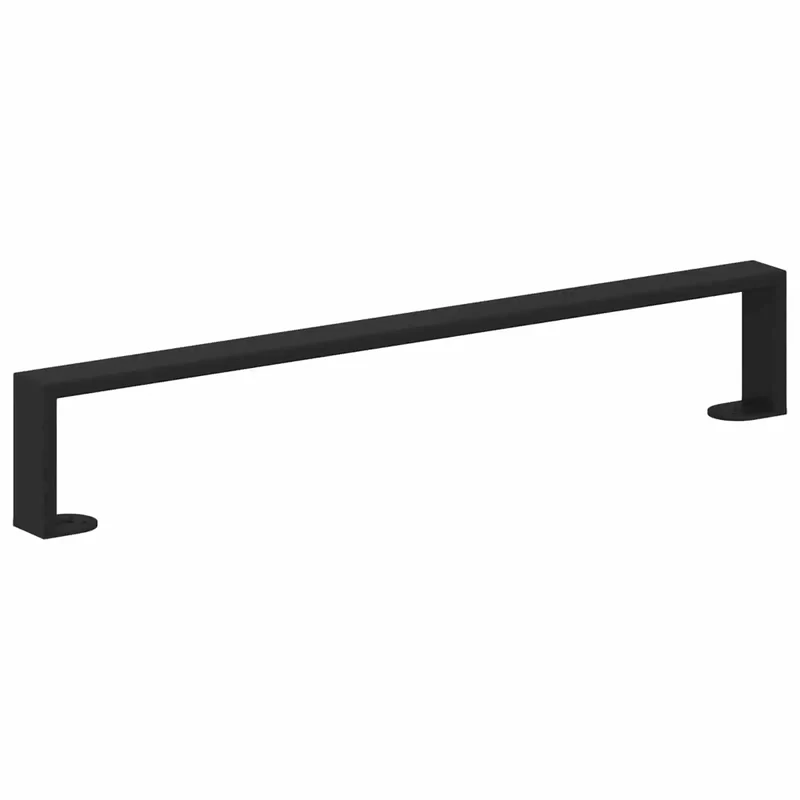 Lot de 2 pieds de meuble en U 596 x 40 x 10 cm design moderne robuste intérieur extérieur en fer noir 02_0052009