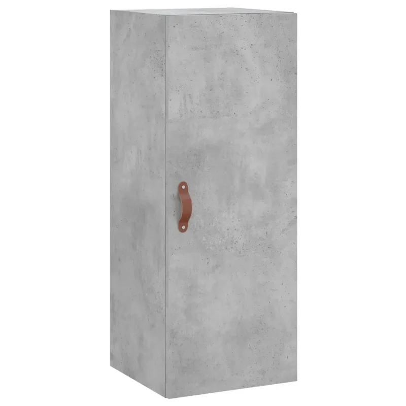 Armoire murale rangement moderne 34,5 x 34 x 90 cm fonction pratique salon bureau en bois gris béton 02_0048651
