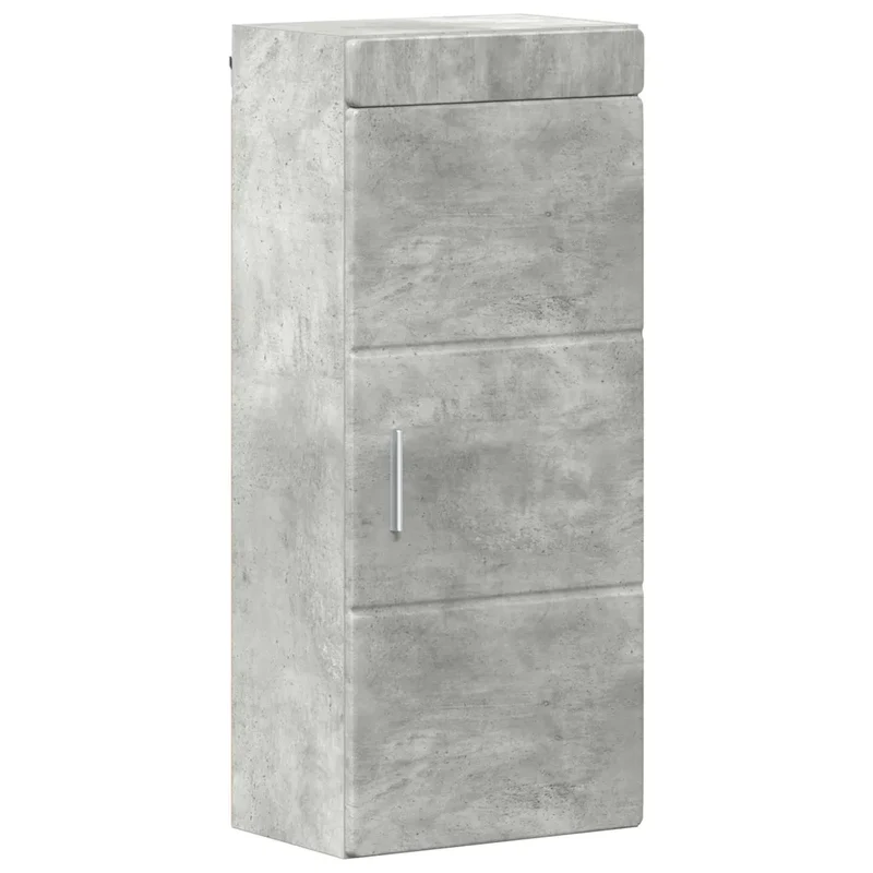 Armoire murale de salle de bain moderne avec étagères 37 x 24,5 x 86 cm en bois d'ingénierie gris béton 02_0052649