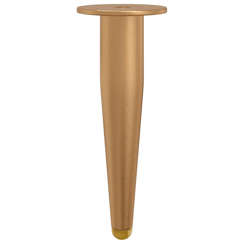 Lot de 2 pieds coniques dorés design épuré très flexible 98 x 40 mm en fer doré 02_0051993