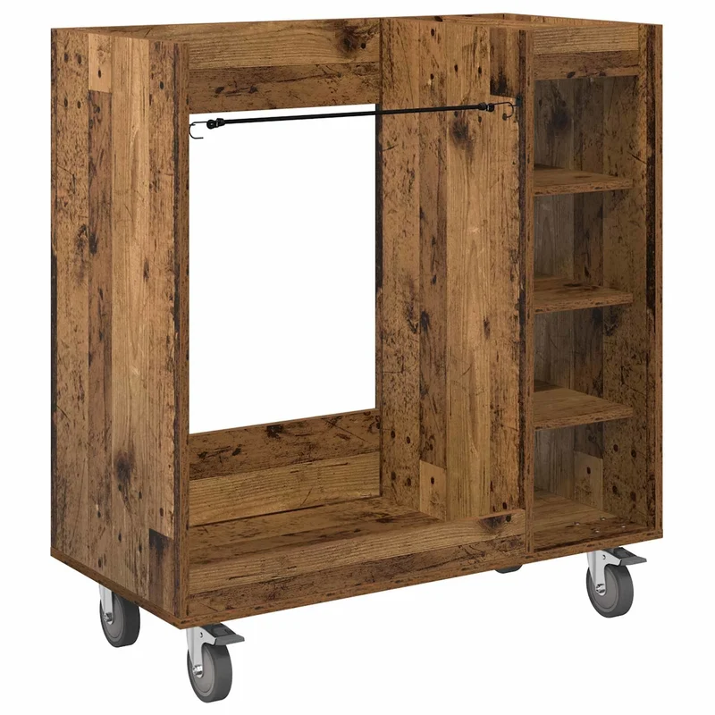 Armoire de rangement rectangulaire moderne intérieur avec grand espace de stockage 90 x 45 x 98 cm en bois ancien 02_0055069