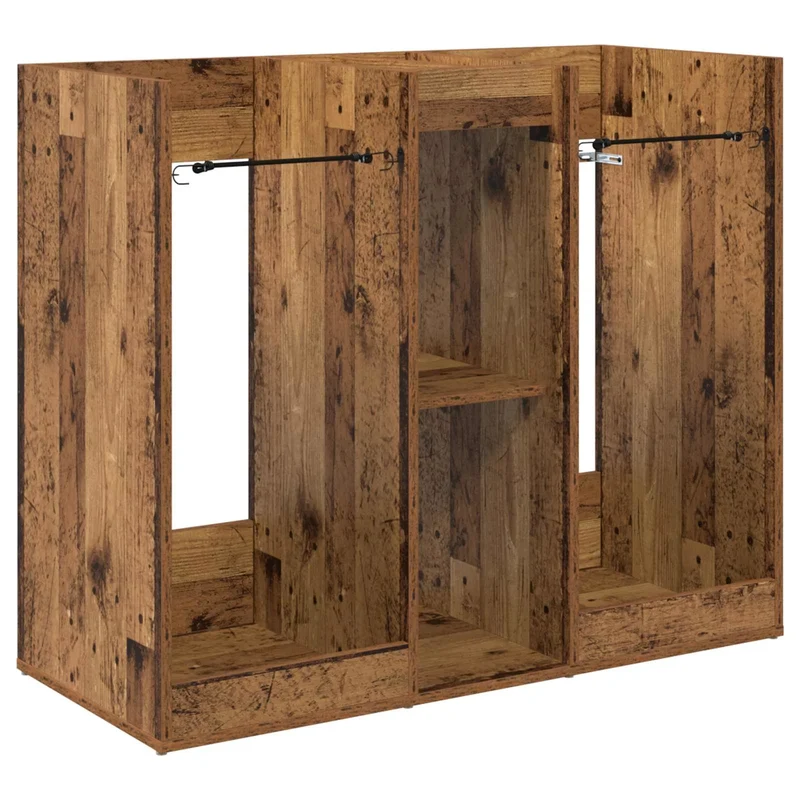 Armoire de golf rectangulaire moderne avec grand espace de stockage garage 102 x 45 x 85 cm en bois ancien 02_0055062