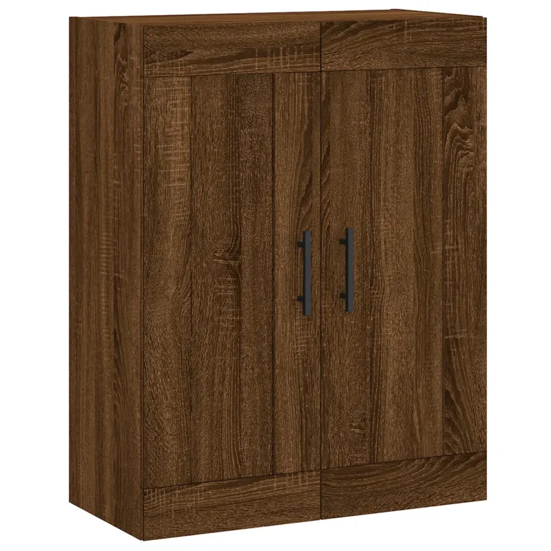 Armoire murale design élégant rangement 69,5 x 34 x 90 cm en bois d'ingénierie marron 02_0048936