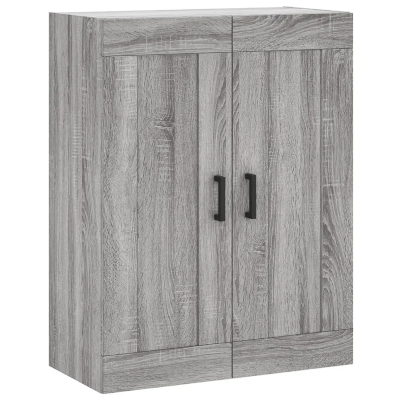 Armoire murale design moderne espace de rangement 69,5 x 34 x 90 cm en bois d'ingénierie gris 02_0048917