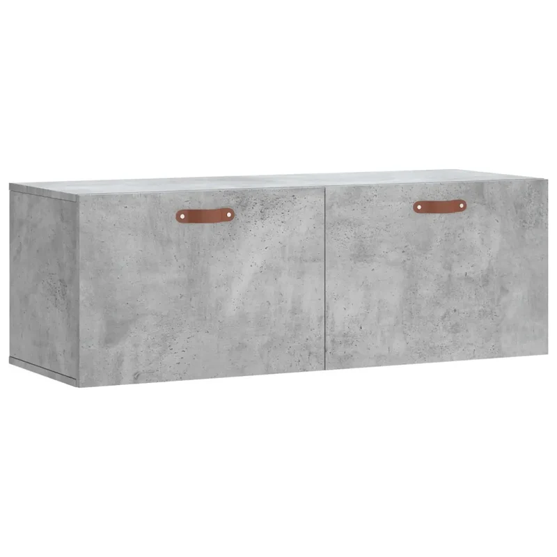 Armoire murale pratique formant un espace de rangement 100 x 36,5 x 35 cm en bois d'ingénierie gris béton 02_0048876