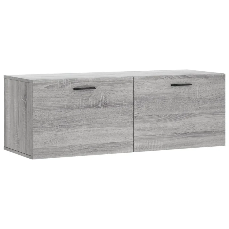 Armoire murale rangement décorative pratique 100 x 36,5 x 35 cm en bois d'ingénierie sonoma gris 02_0048892
