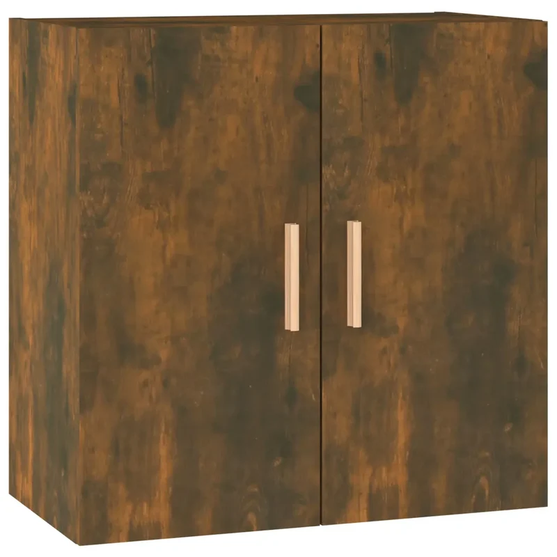 Armoire murale scandinave 60 x 30 x 60 cm fonction d'économie d'espace style minimaliste en bois d'ingénierie chêne fumé 02_0048340