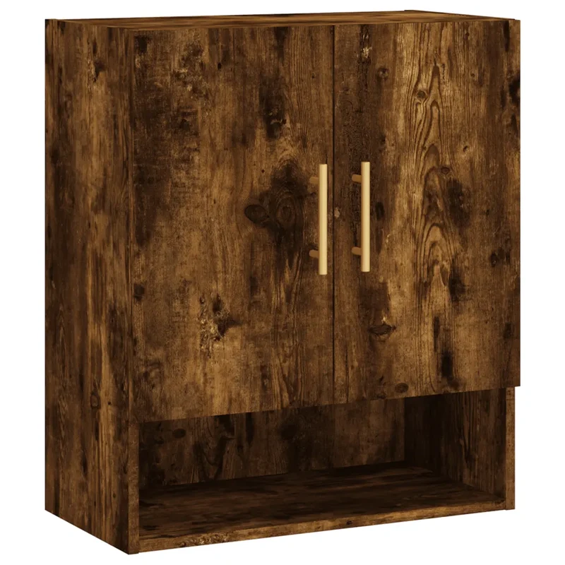 Armoire murale design moderne 60 x 31 x 70 cm grand espace de rangement en bois d'ingénierie chêne fumé 02_0048758