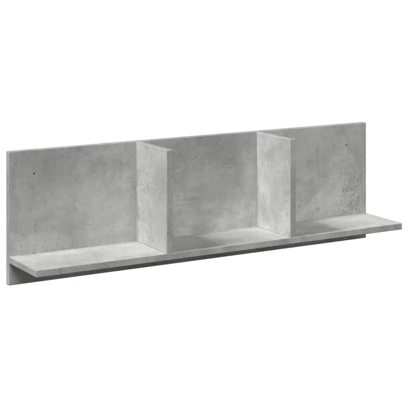 Armoire murale flottante gain de place rangement pratique 100 x 16,5 x 30 cm en bois d'ingénierie gris béton 02_0050589
