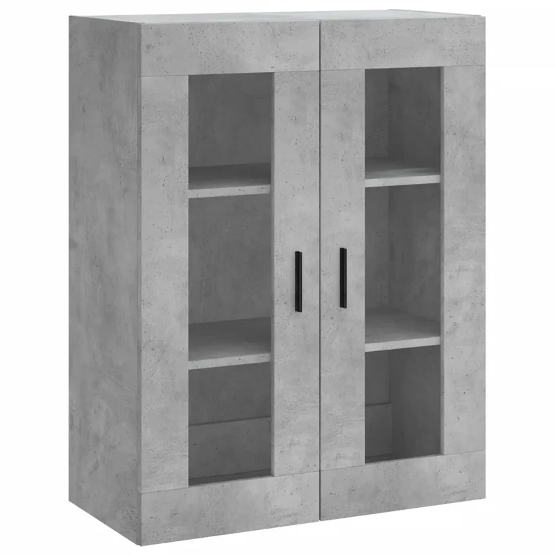 Armoire murale design pratique rangement élégant 69,5 x 34 x 90 cm en bois gris béton 02_0048637
