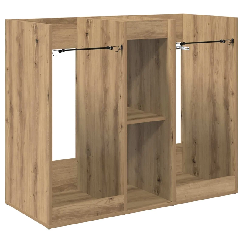 Armoire de golf rectangulaire moderne avec grand espace de rangement garage 102 x 45 x 85 cm en bois chêne artisanal 02_0055063