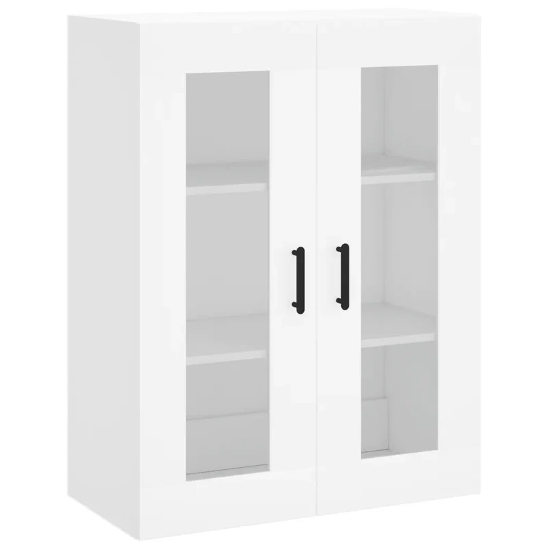 Armoire murale élégante style contemporain 69,5 x 34 x 90 cm espace de rangement pratique en bois blanc 02_0048630
