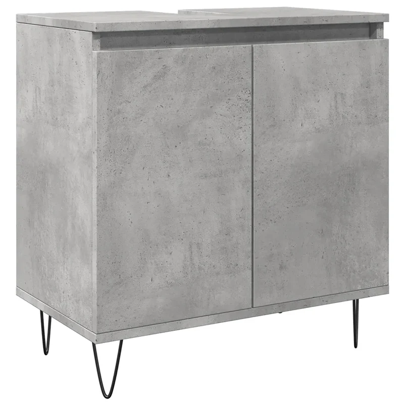 Armoire de bain moderne avec grand espace de rangement 58 x 33 x 60 cm en bois d'ingénierie gris béton 02_0051096