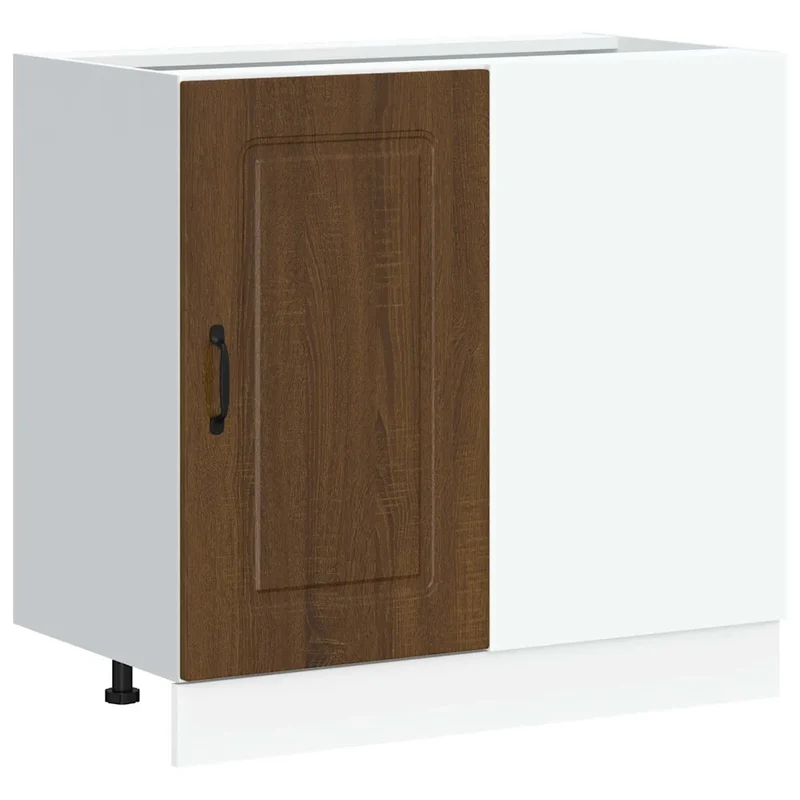 Armoire de cuisine Kalmar optimisée rangement 86 x 46 x 81,5 cm en bois d'ingénierie chêne marron 02_0050519