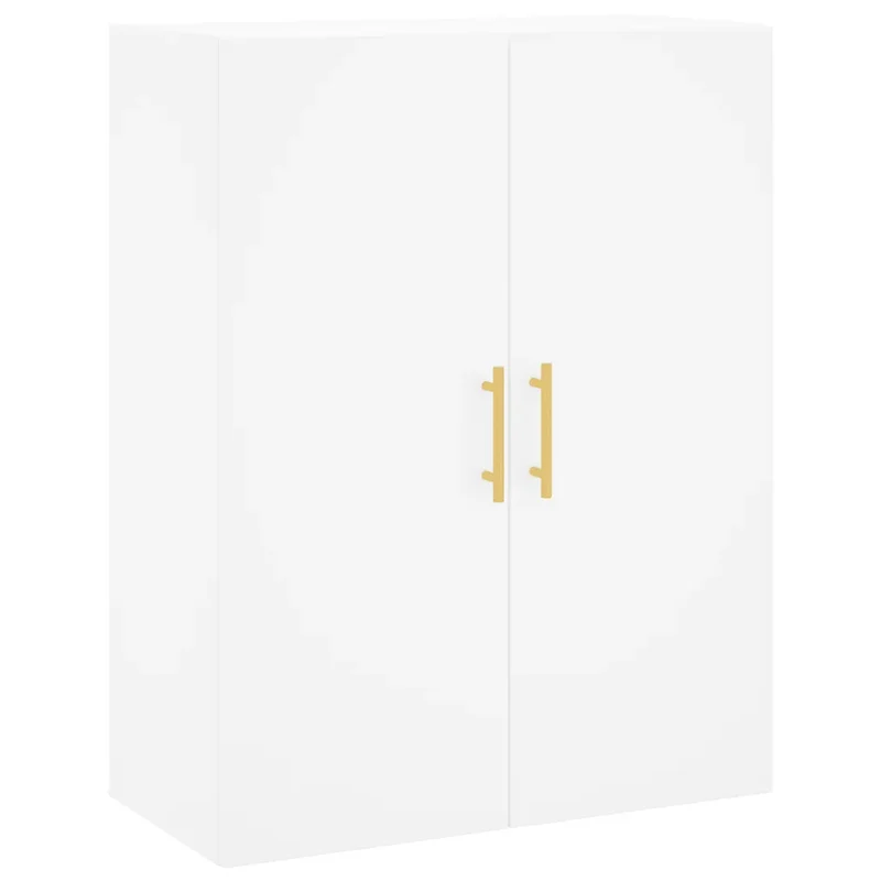 Armoire murale blanche design moderne 69,5 x 34 x 90 cm gain de place pratique en bois d'ingénierie blanc 02_0048576