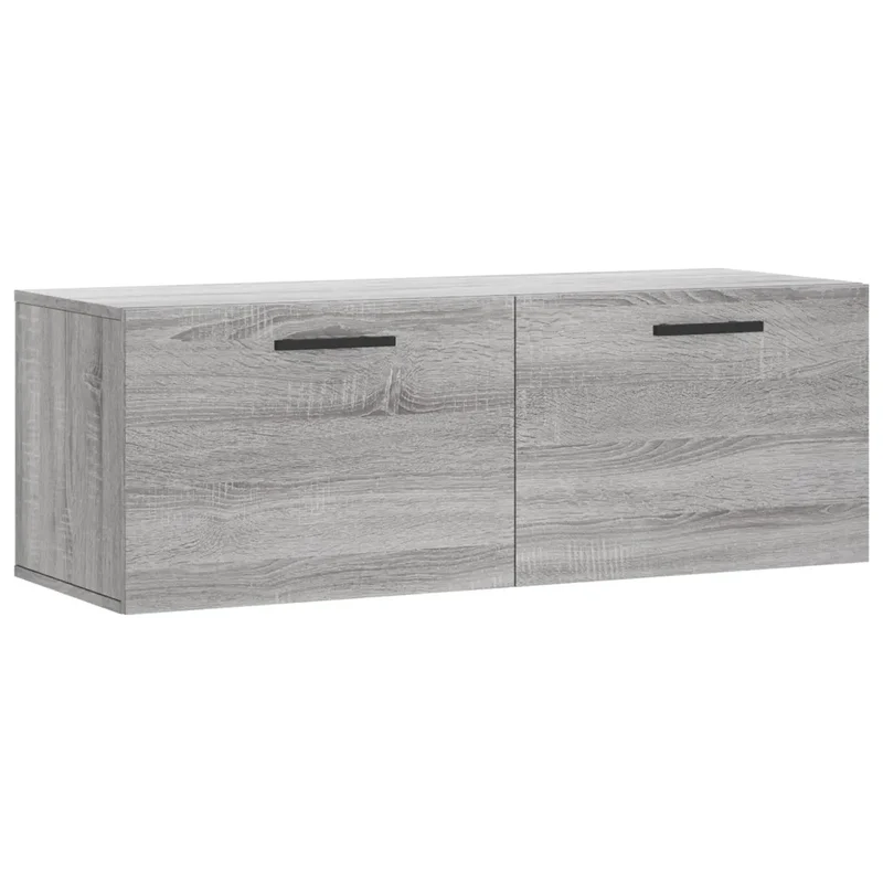 Armoire murale flottante en bois d'ingénierie sonoma gris 100 x 36,5 x 35 cm avec grand espace de rangement style moderne 02_0048897
