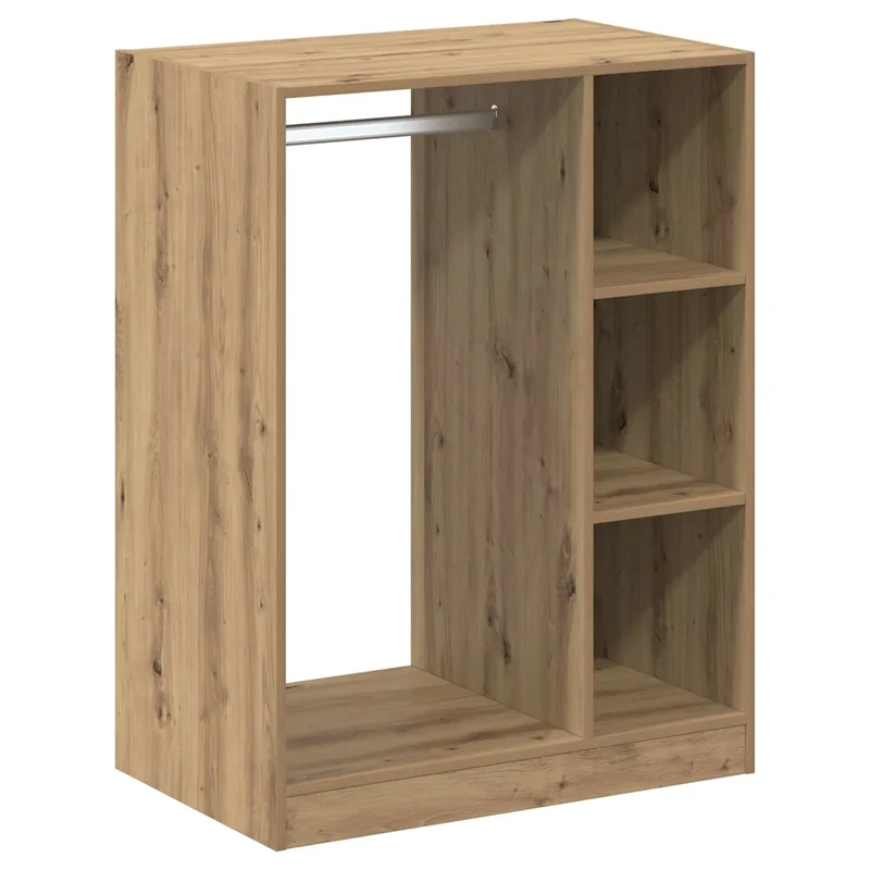 Armoire moderne rectangulaire grand espace de stockage 77 x 48 x 102 cm en bois d'ingénierie chêne artisanal 02_0052519