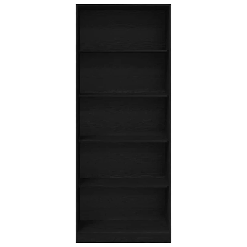 Armoire moderne avec 5 étagères rangement 80 x 50 x 200 cm en bois d'ingénierie chêne noir 02_0056014